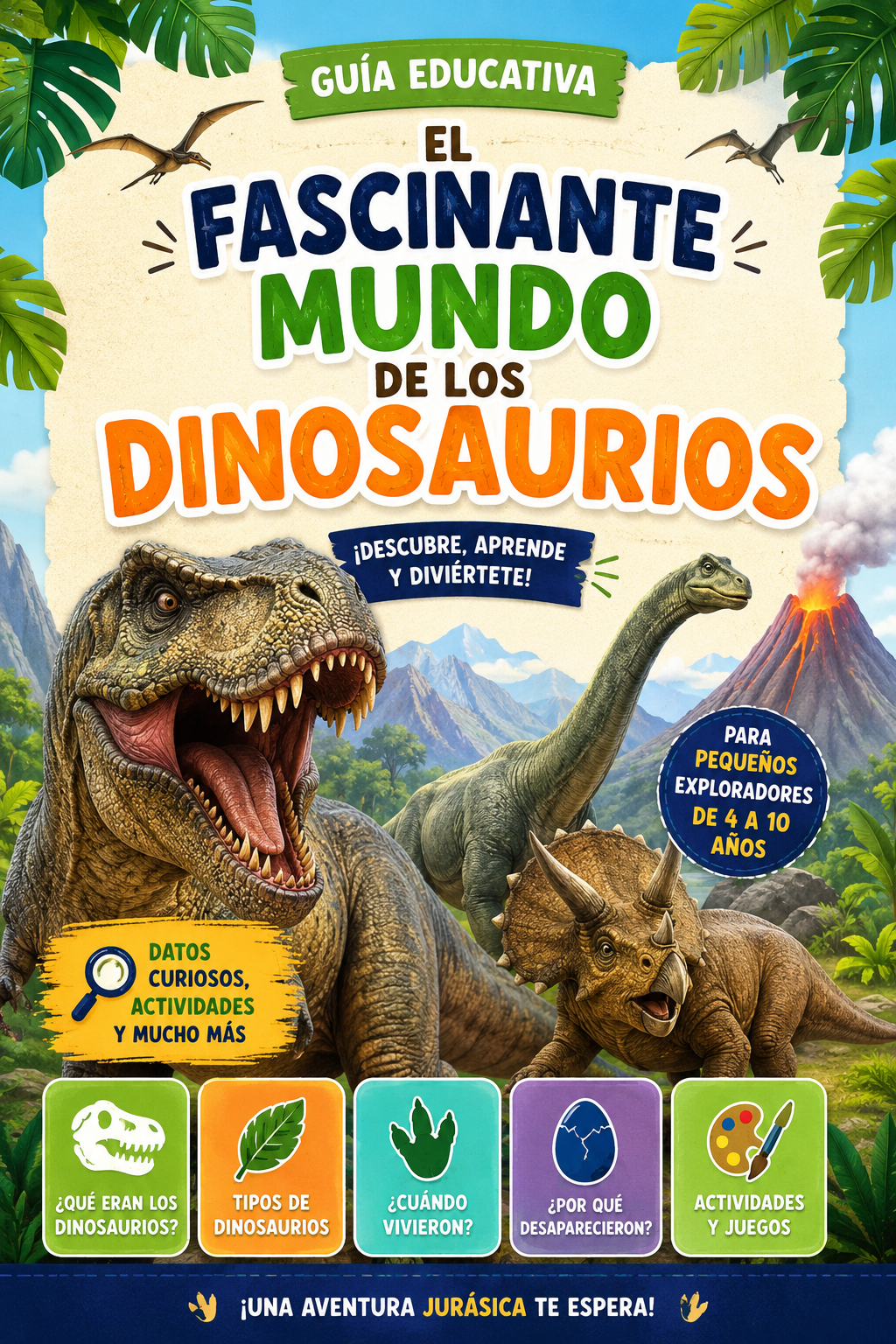 Guía Educativa: "El Fascinante Mundo de los Dinosaurios"